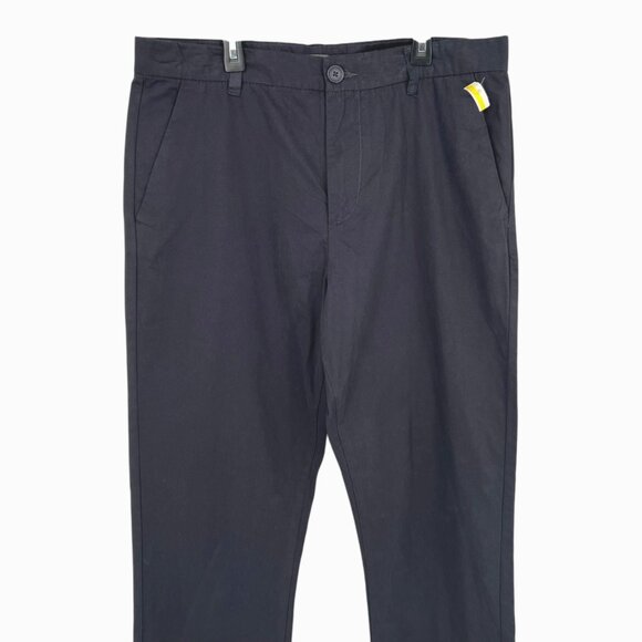 French Connection Mens Chino Pants Cotton Black Flat Front Size Large NWOT - Picture 2 of 10